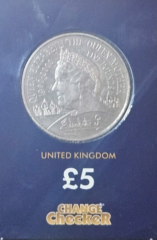 UK £5 Five Pounds Coin 2000 Queen Mother 100th Birthday – Change Checker Folder